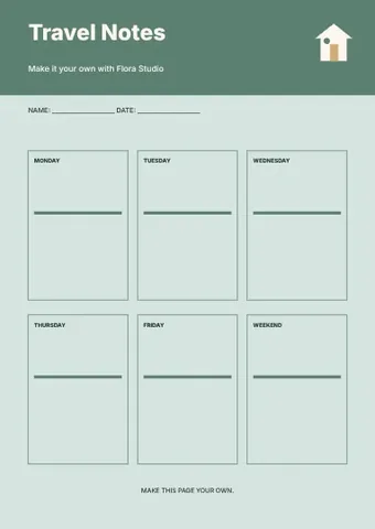 Travel Notes · Orbit planner template
