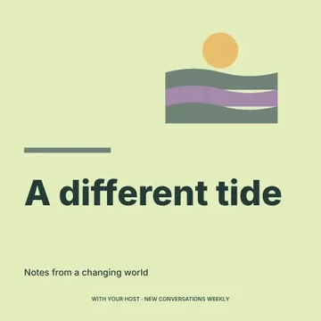 A different tide · Geometric podcast cover template