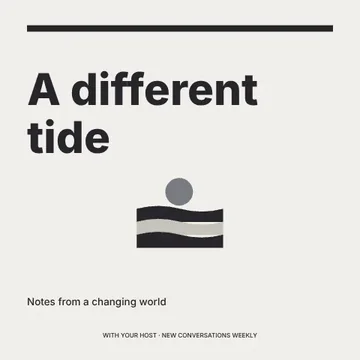 A different tide · Monochrome podcast cover template