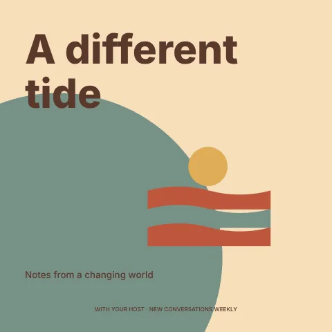 A different tide · Retro podcast cover template