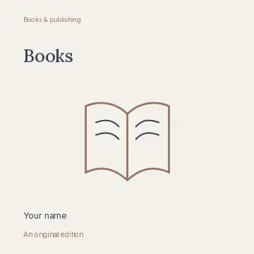 Books · Contemporary masthead podcast cover template