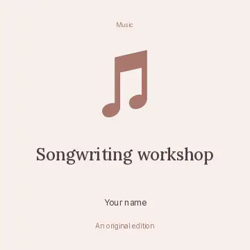Songwriting workshop · Corner accent podcast cover template