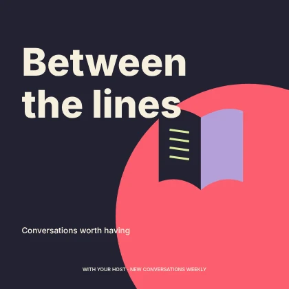 Between the lines · Bold podcast cover template