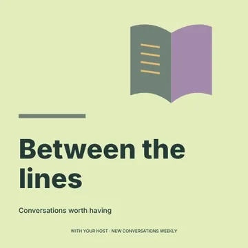 Between the lines · Geometric podcast cover template