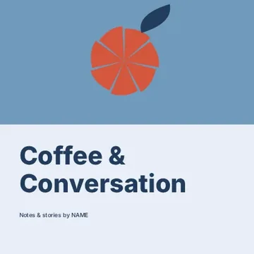 Coffee & Conversation · Duotone podcast cover template