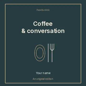 Coffee & Conversation · Framed editorial podcast cover template
