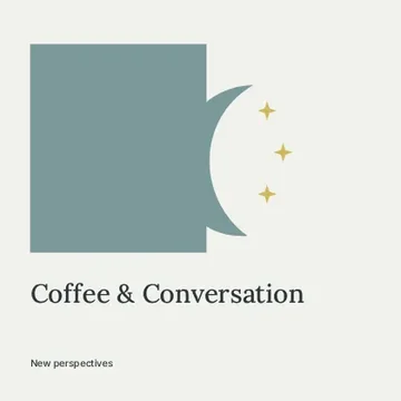 Coffee & Conversation · Studio podcast cover template