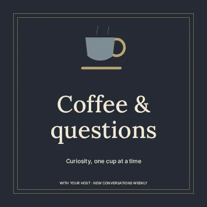 Coffee & questions · Elegant podcast cover template