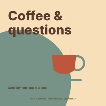 Coffee & questions · Retro podcast cover template
