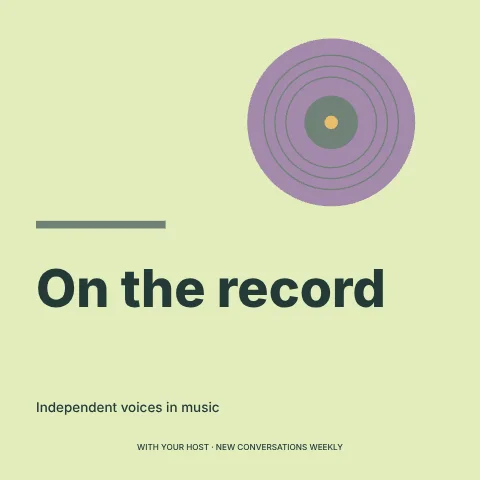On the record · Geometric podcast cover template