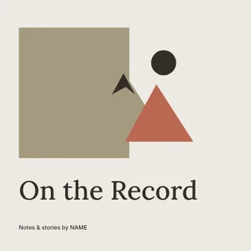 On the Record · Studio podcast cover template
