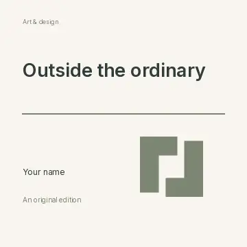 Outside the Ordinary · Column podcast cover template