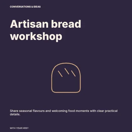 Artisan bread workshop · Split podcast cover template