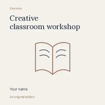 Creative classroom workshop · Fine-line cover podcast cover template