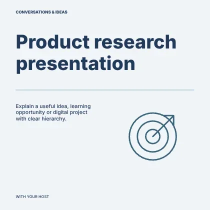 Product research presentation · Columns podcast cover template
