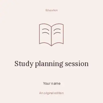 Study planning session · Illustrated folio podcast cover template