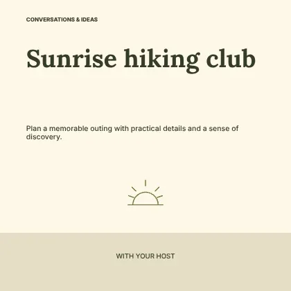 Sunrise hiking club · Ribbon podcast cover template
