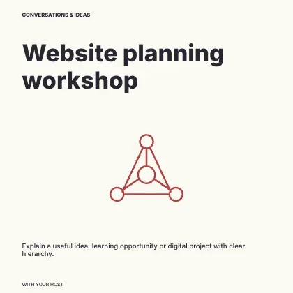 Website planning workshop · Split podcast cover template