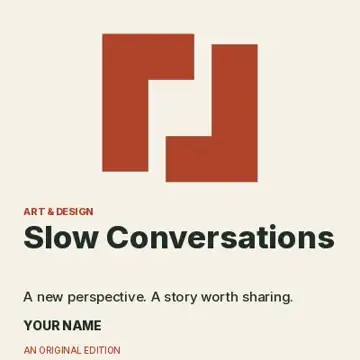 Slow Conversations · Linework podcast cover template