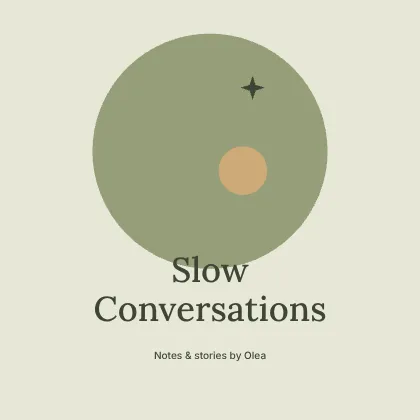 Slow Conversations · Medallion podcast cover template