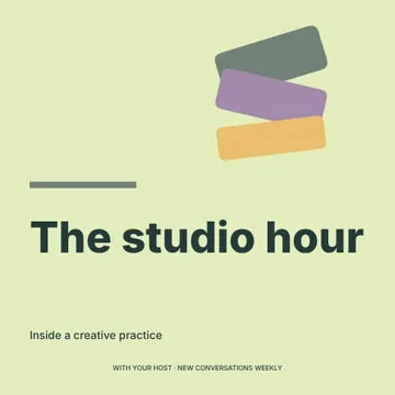 The studio hour · Geometric podcast cover template