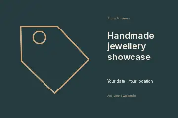Handmade jewellery showcase · Quiet border postcard template
