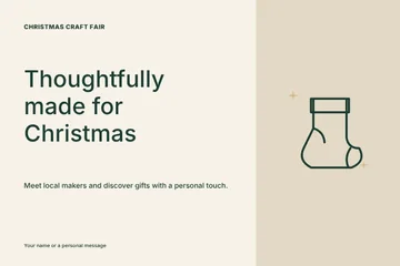 Christmas craft fair · Atelier postcard template