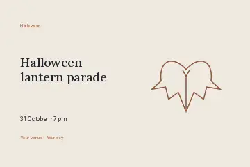 Halloween lantern parade · Atelier postcard template