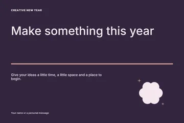 Creative New Year postcard template