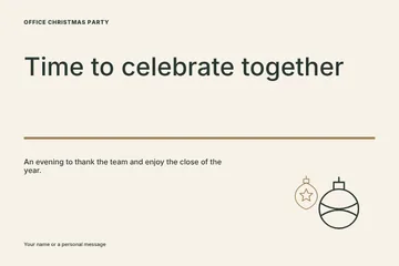 Office Christmas party · Atelier postcard template