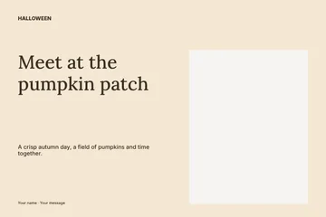Pumpkin patch visit photo layout postcard template