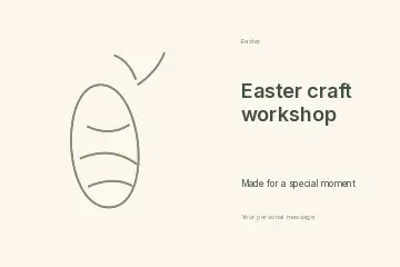 Easter craft workshop · Editorial postcard template