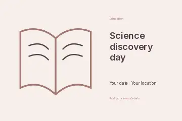 Science discovery day · Horizontal photo dialogue postcard template