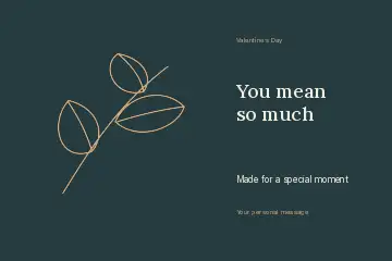Valentine’s Day love in bloom personal message postcard template