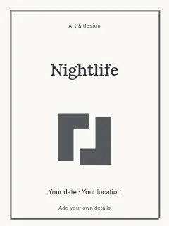 Nightlife · Monochrome poster template