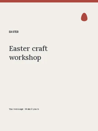Easter craft workshop · Corner accent poster template