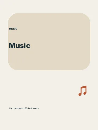 Music · Stacked panels poster template