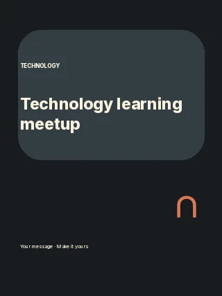 Technology learning meetup · Stacked panels poster template