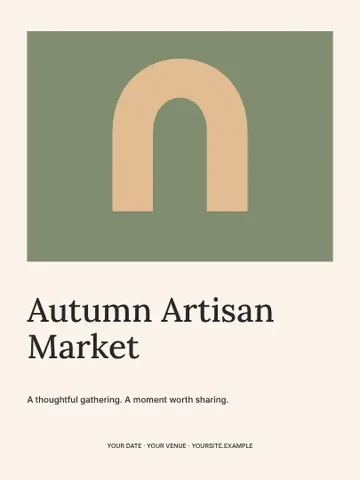Autumn Artisan Market · Gallery poster template