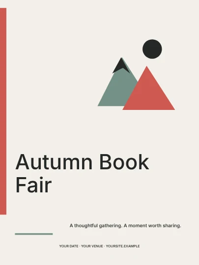 Autumn Book Fair · Signal poster template