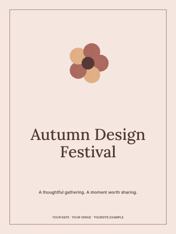 Autumn Design Festival · Frame poster template