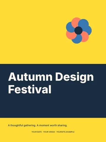 Autumn Design Festival · Stencil poster template