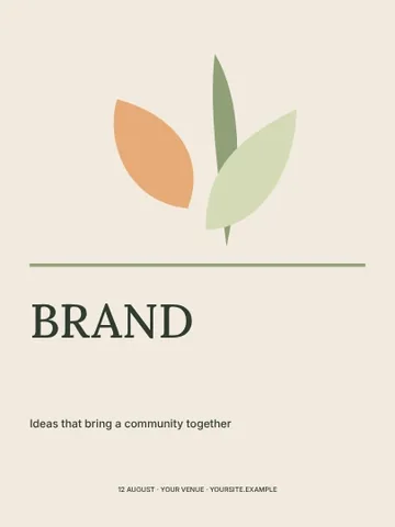 Community · Editorial poster template