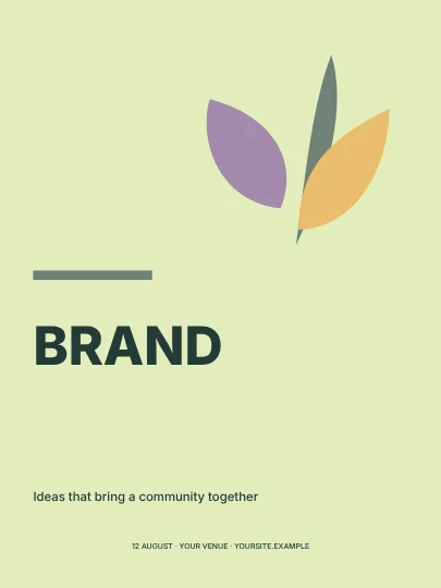 Community · Geometric poster template