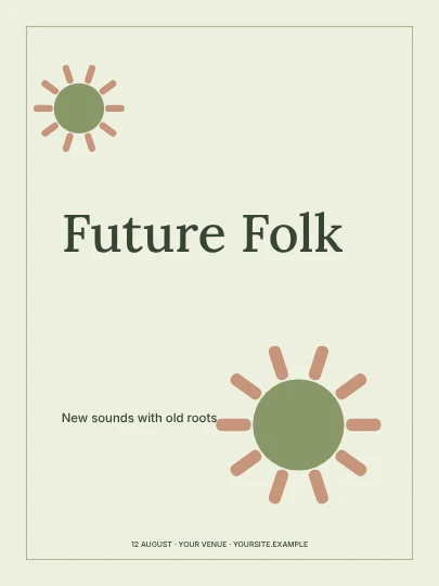 Future Folk · Botanical poster template