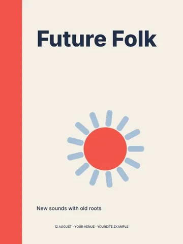 Future Folk · Swiss poster template
