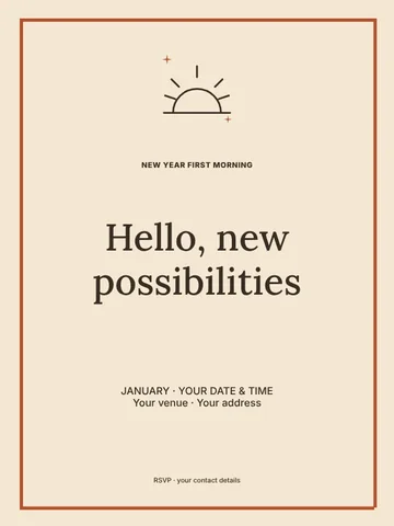 New Year first morning poster template