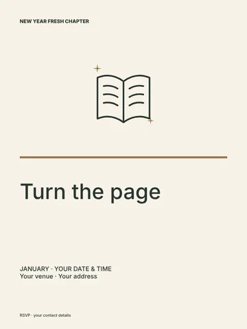 New Year fresh chapter · Atelier poster template