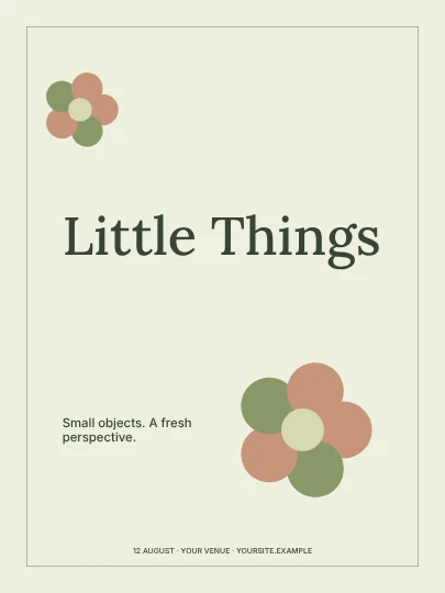 Little Things · Botanical poster template