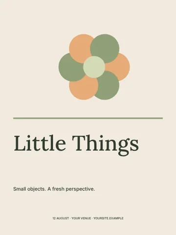 Little Things · Editorial poster template